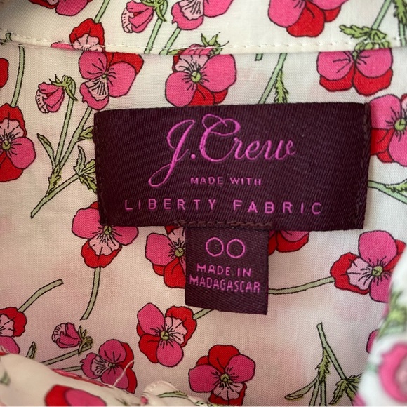 J. Crew Liberty® Fabric Floral Slim Perfect Shirt Size 00 - Picture 4 of 7